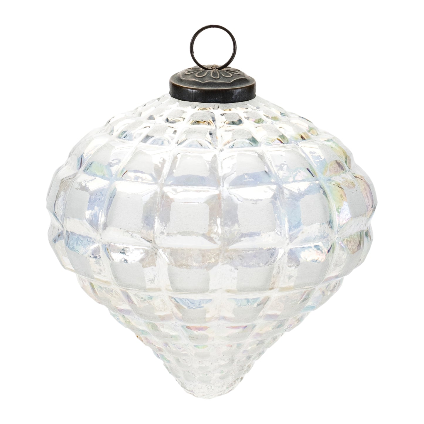 Iridescent Onion Glass Ornaments – Set of 4