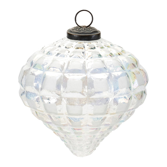 Iridescent Onion Glass Ornaments – Set of 4