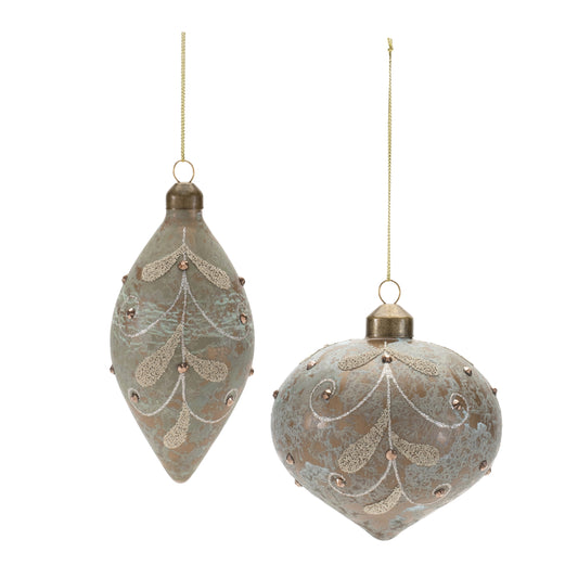 Beaded Glass Ornament (Set of 12)