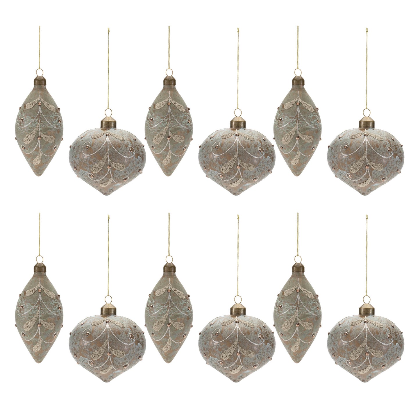 Beaded Glass Ornament (Set of 12)