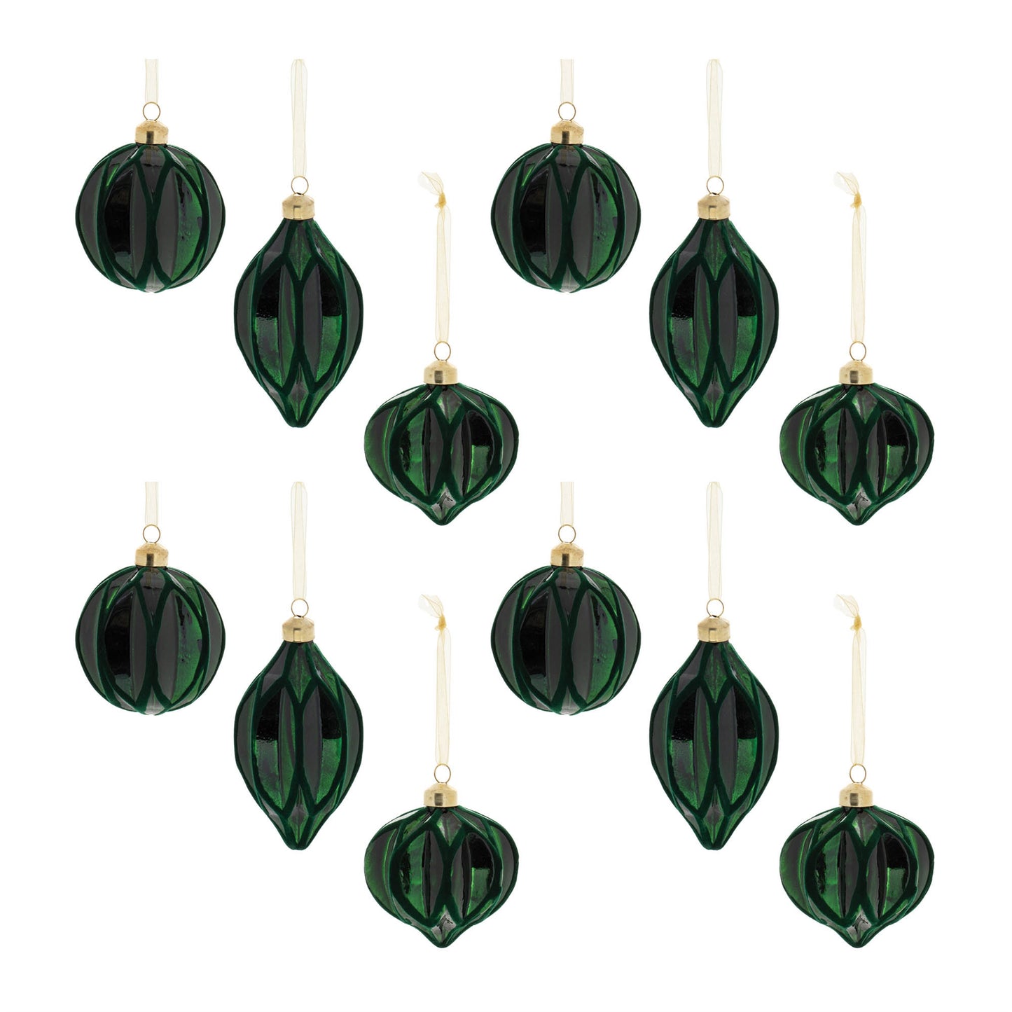 Velvet Glass Ornament (Set of 12)