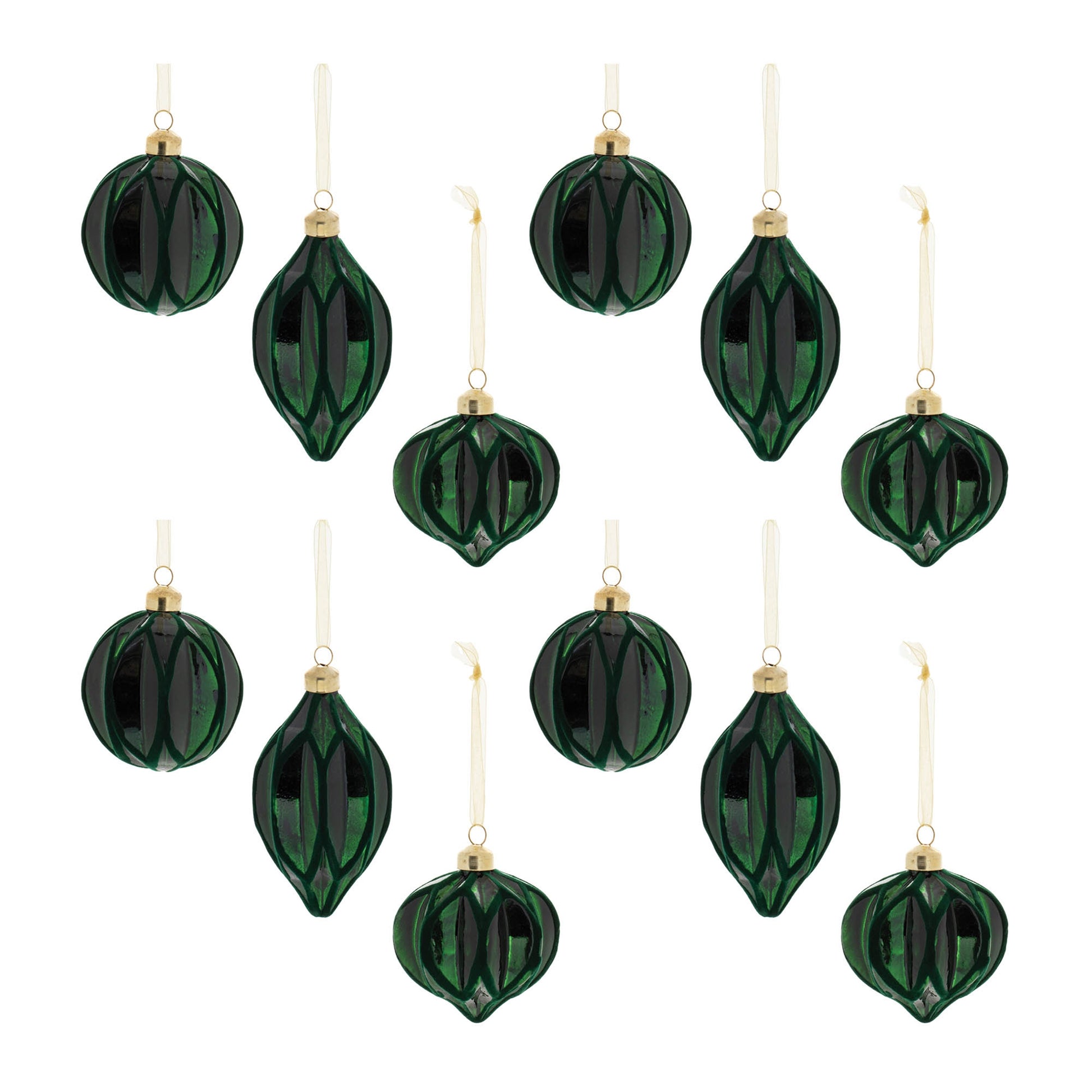 Velvet Glass Ornament (Set of 12)