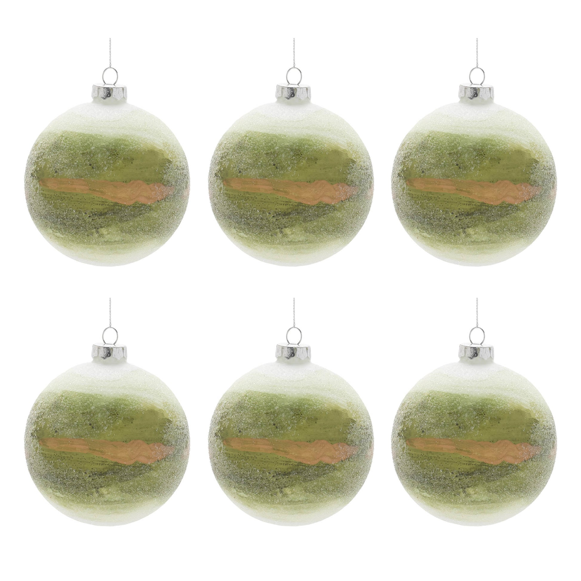 Beaded Glass Ball Ornament (Set of 6)