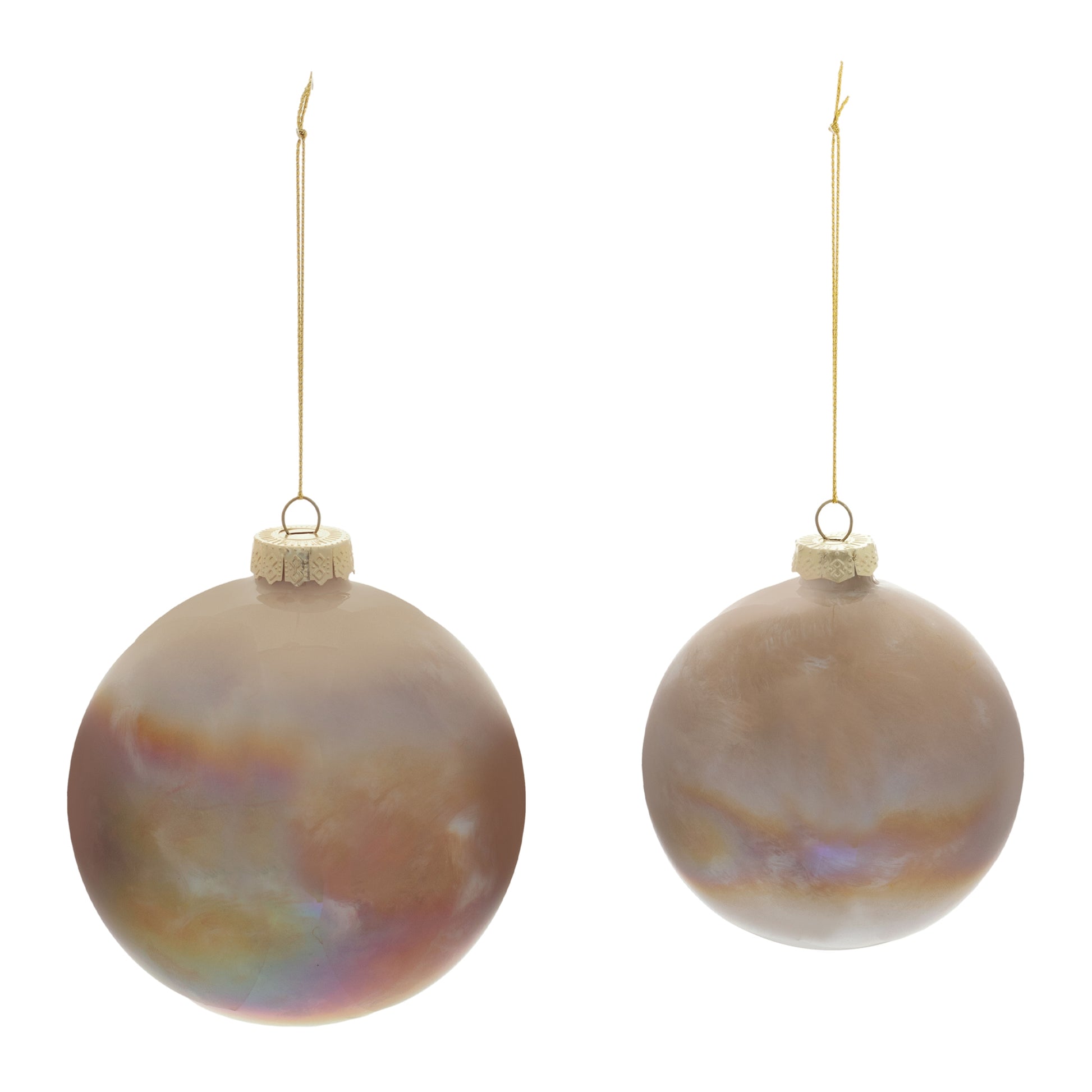 Iridescent Glass Ball Ornament (Set of 4)