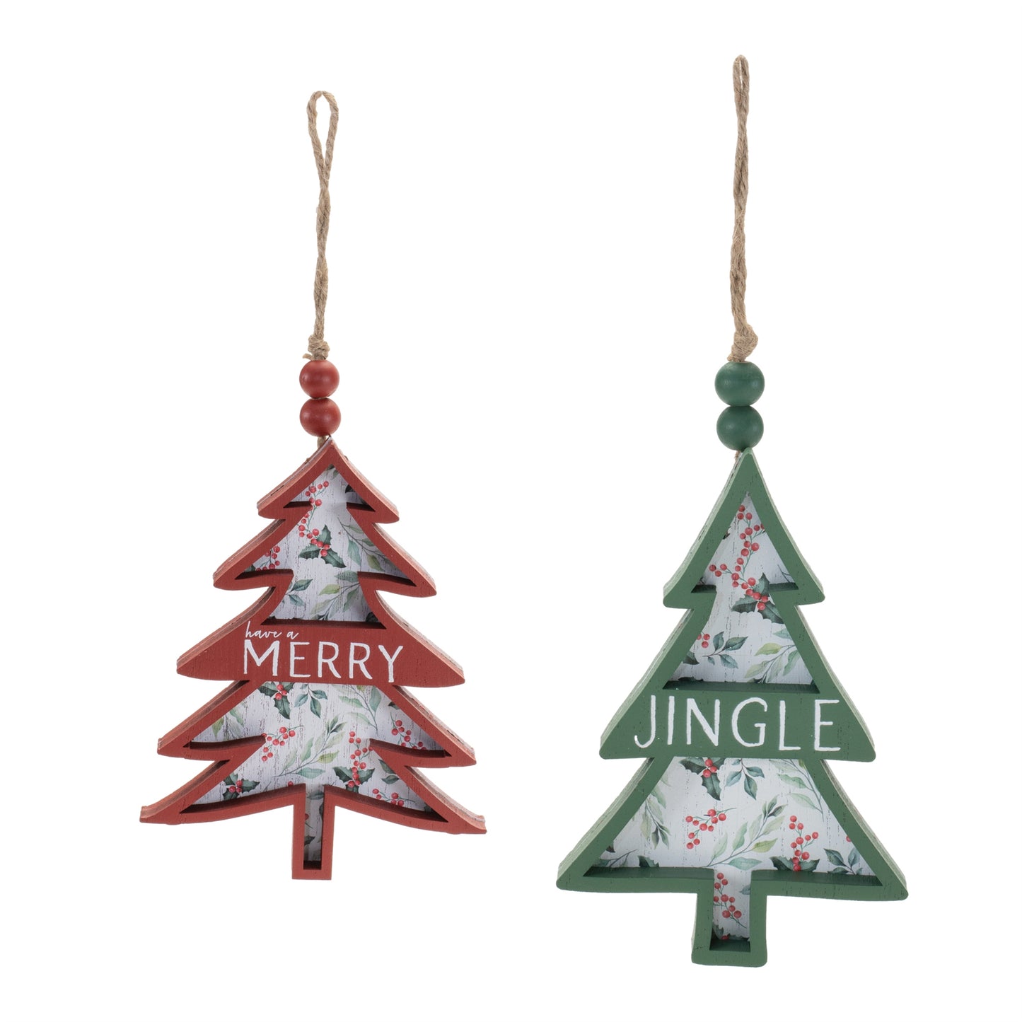 Rustic Tree Ornament (Set of 12)