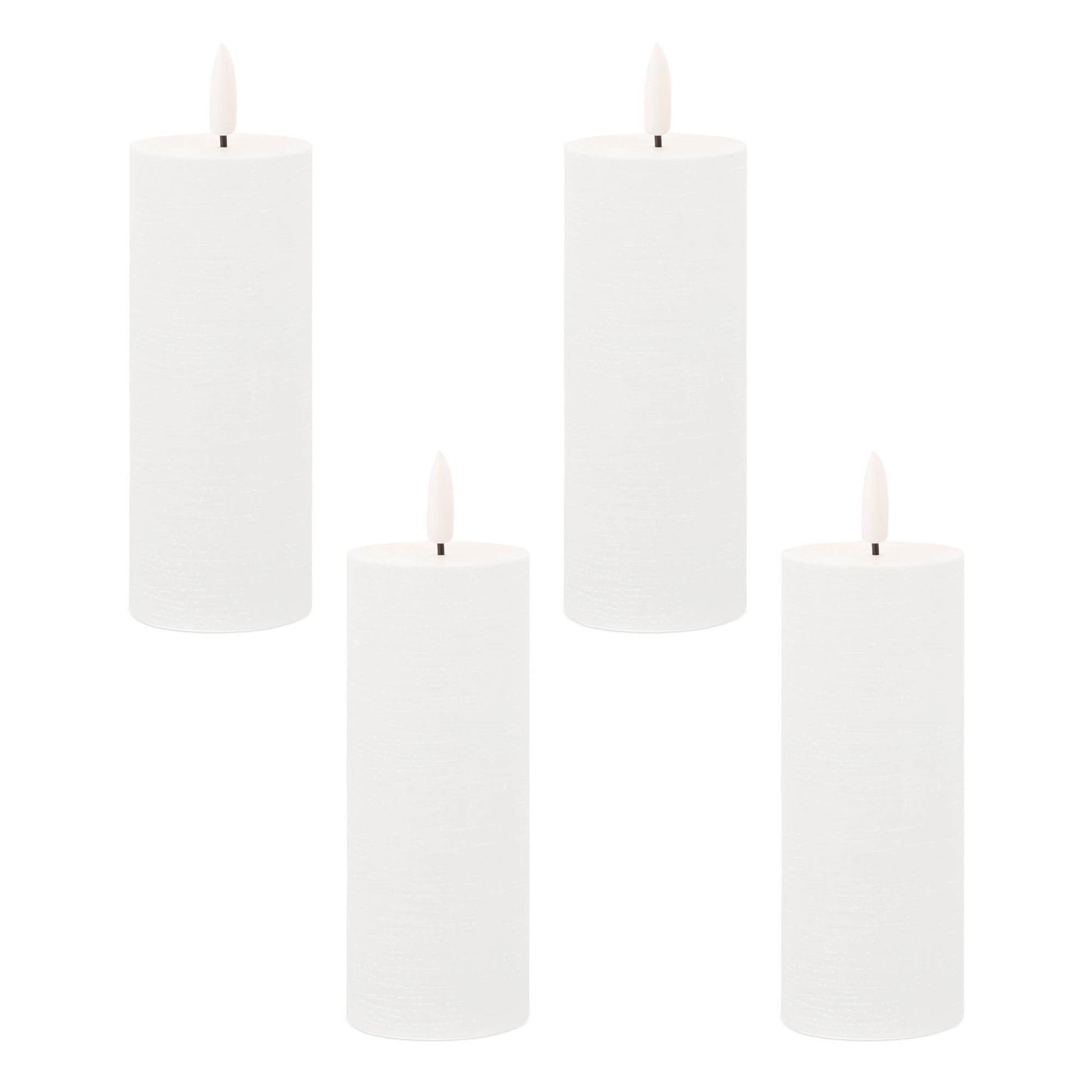 FIA Wick White Pillar Candle (Set of 4)