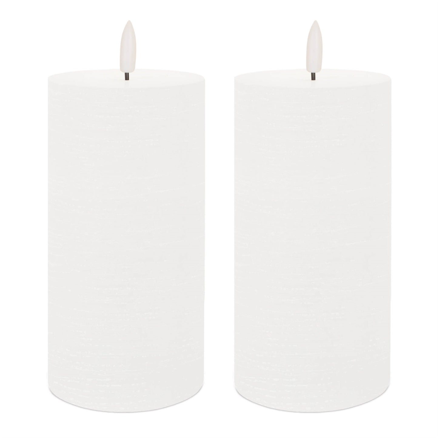 FIA Wick White Pillar Candle (Set of 2)