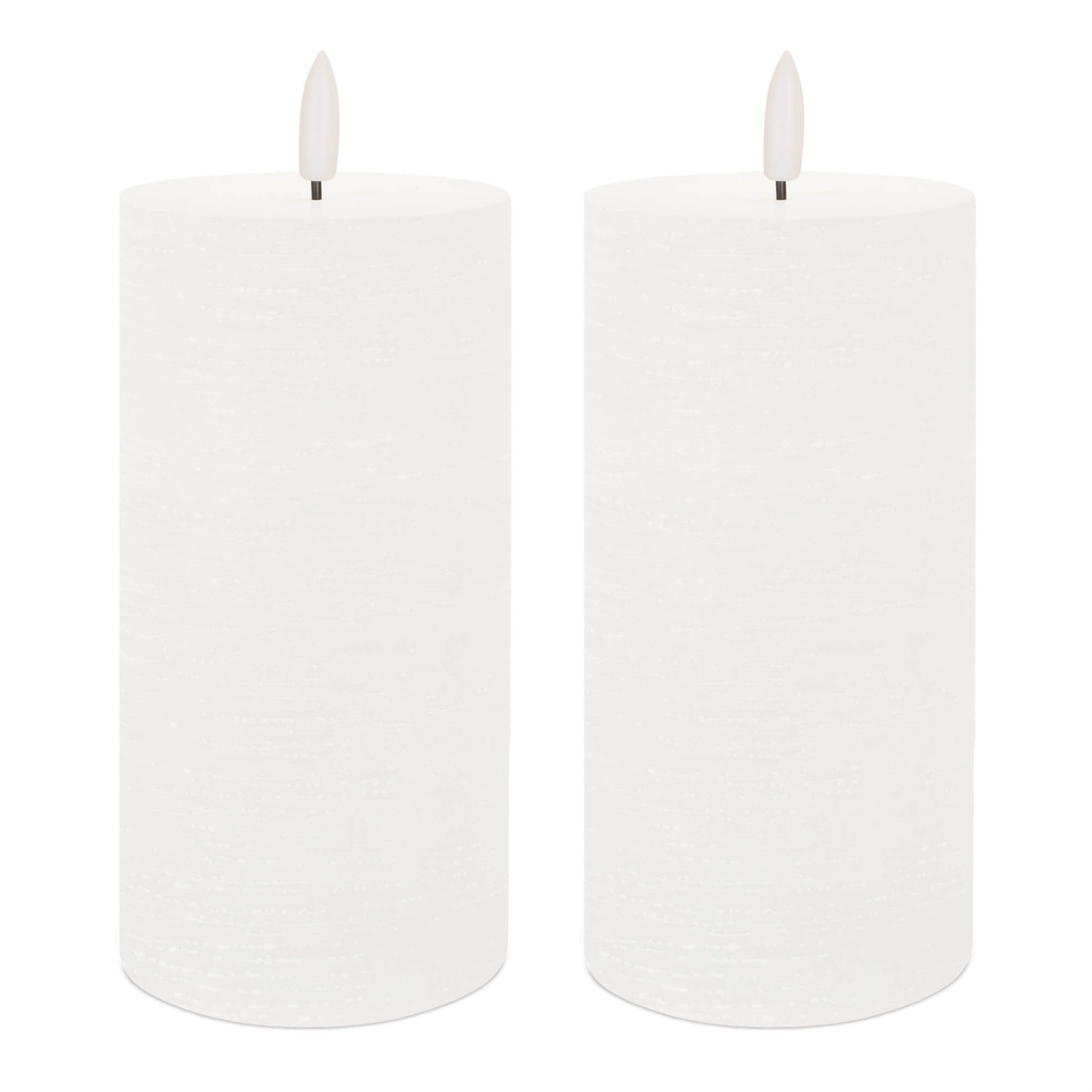 FIA Wick White Pillar Candle (Set of 2)