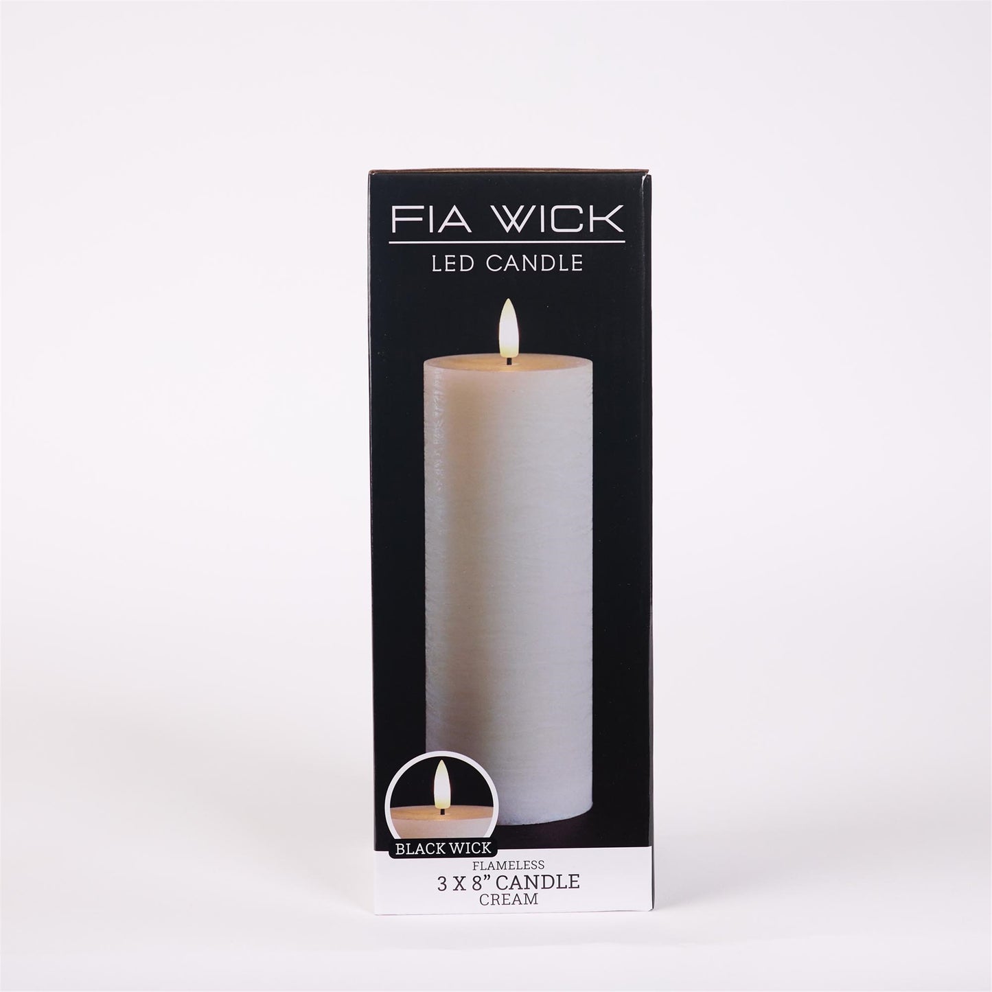 FIA Wick Ivory Pillar Candle (Set of 2)
