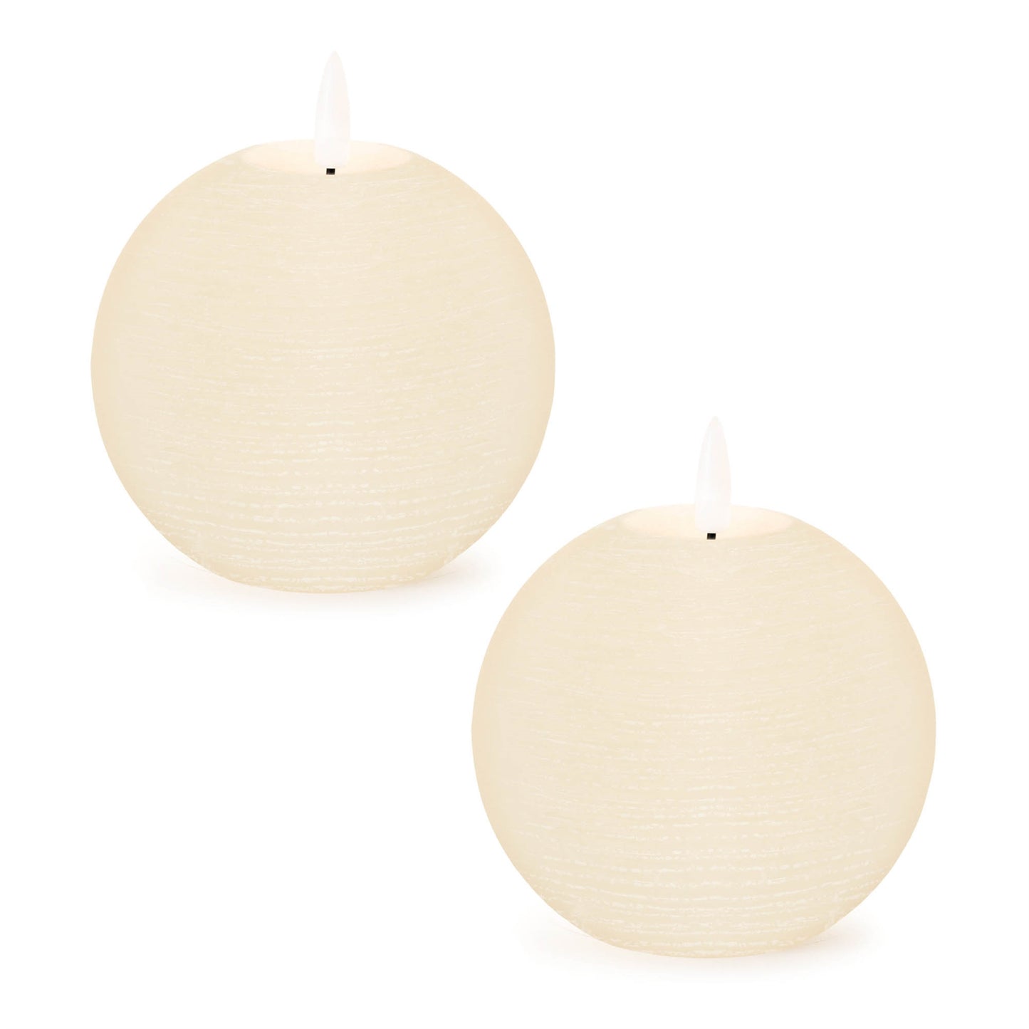 FIA Wick Ivory Round Candle (Set of 2)
