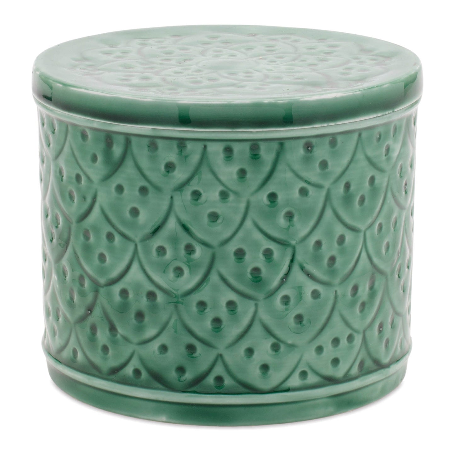 Sage Green Metal Container with Lid (Set of 2)
