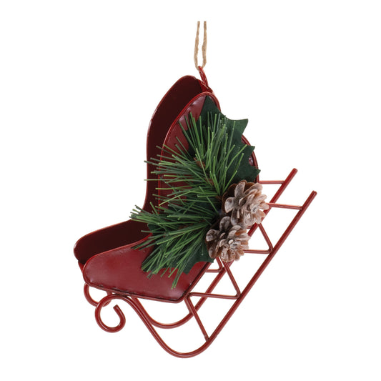 Metal Sleigh Ornament (Set of 12)