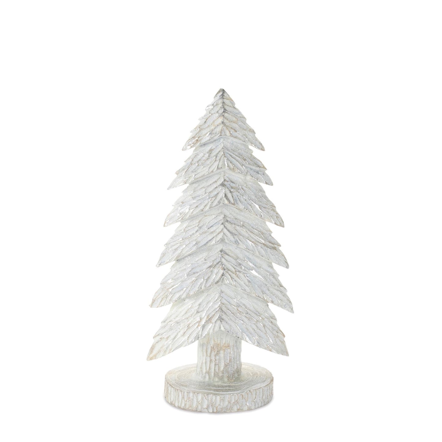 White Christmas Tabletop Trees (Set of 2)