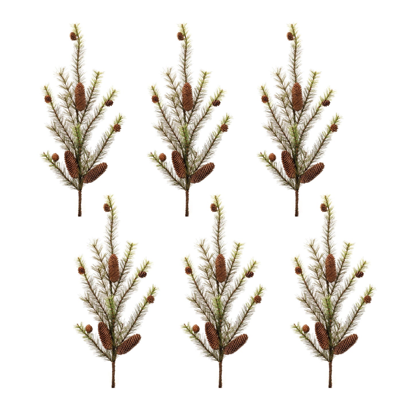 Pine and Pinecones Spray (Set of 6)