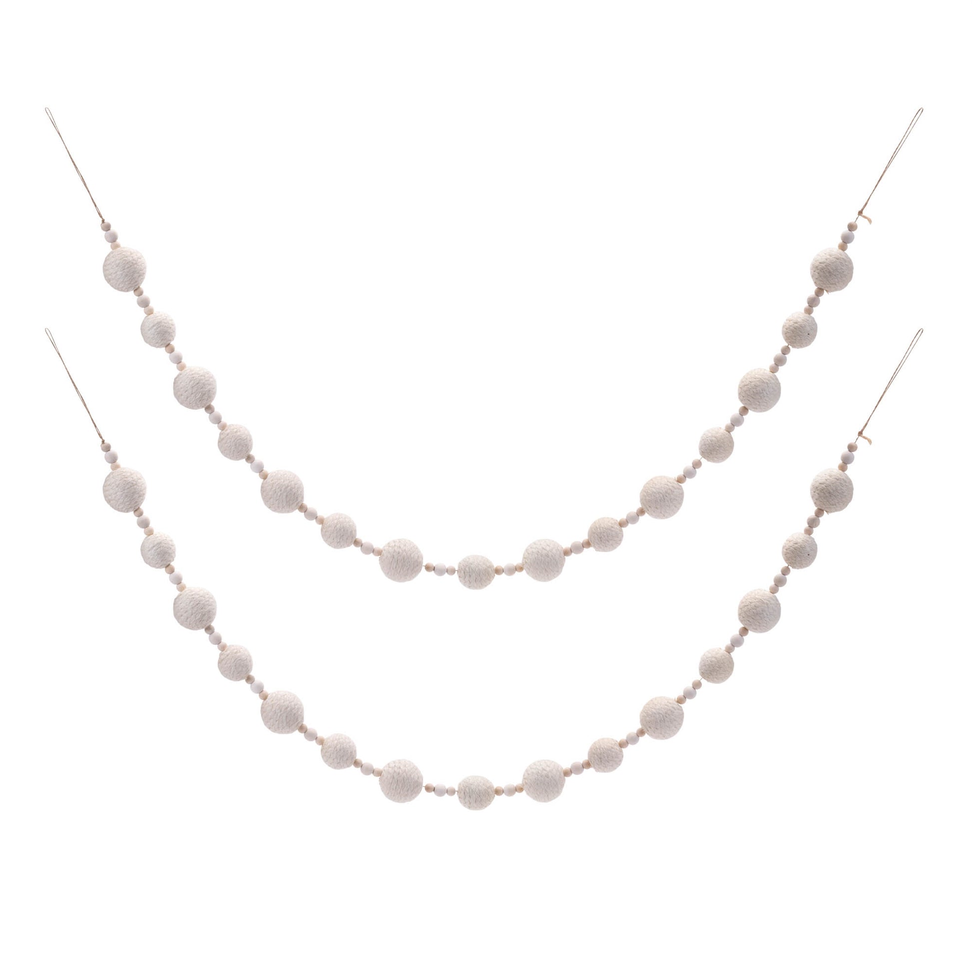 Fabric Ball String Garland (Set of 2)