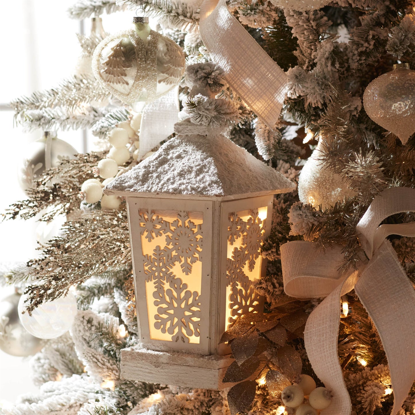 LED Winter Lantern 16.5"H