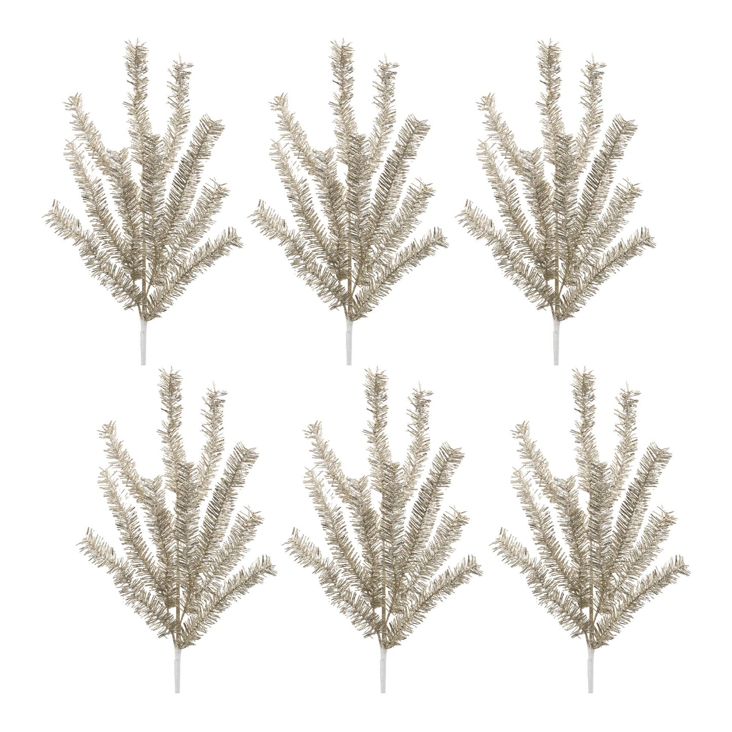 Glittered Pine Spray (Set of 6)