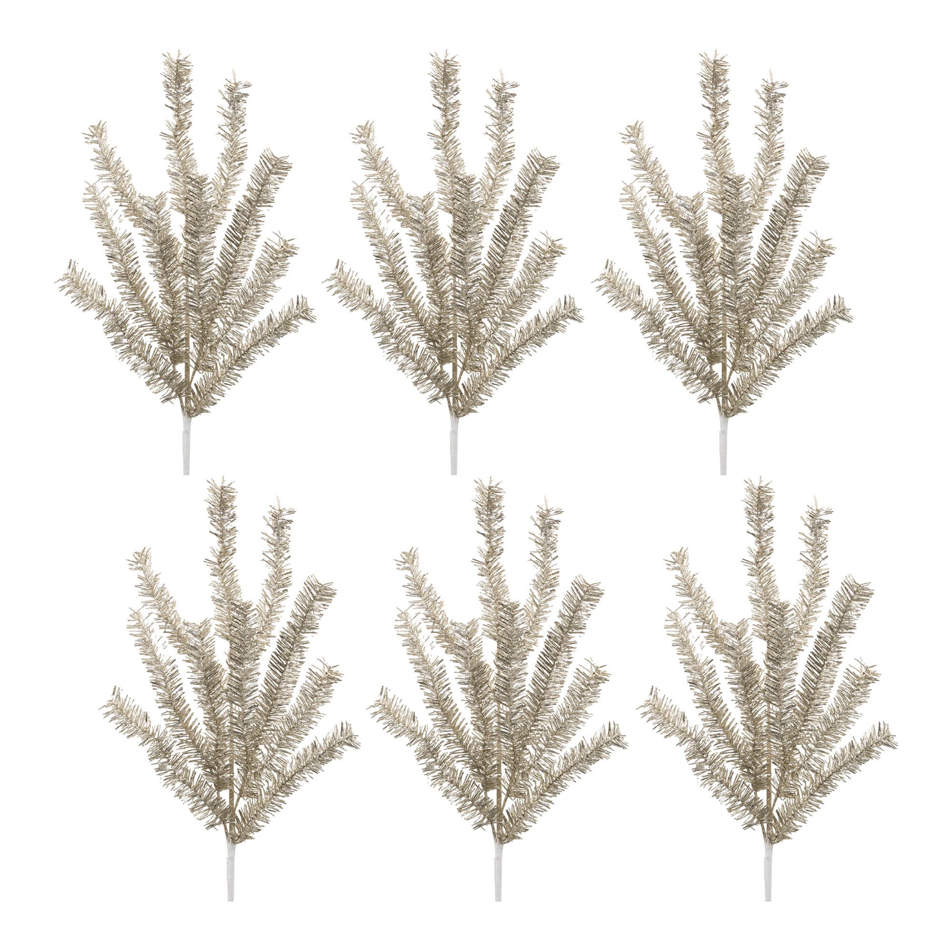 Glittered Pine Spray (Set of 6)