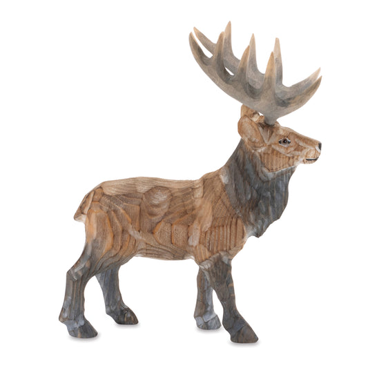 Wooden Deer Figurine