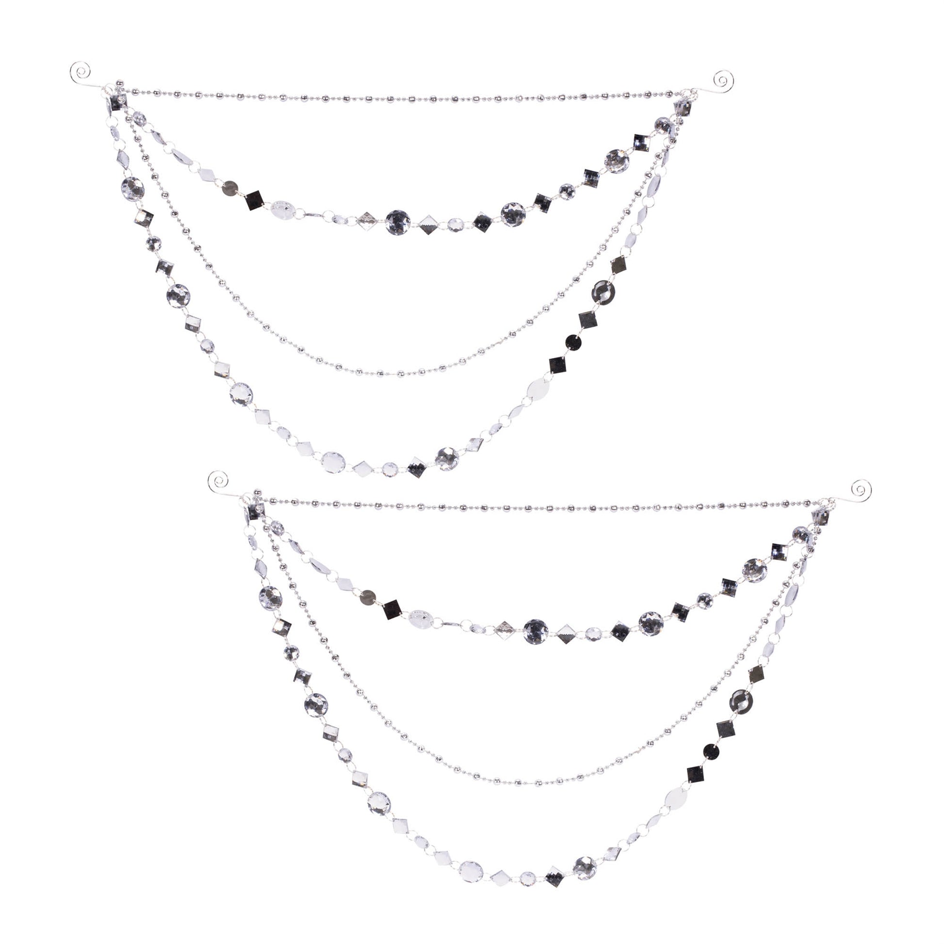 Jewel Bead and Chain Link Garland (Set of 2)