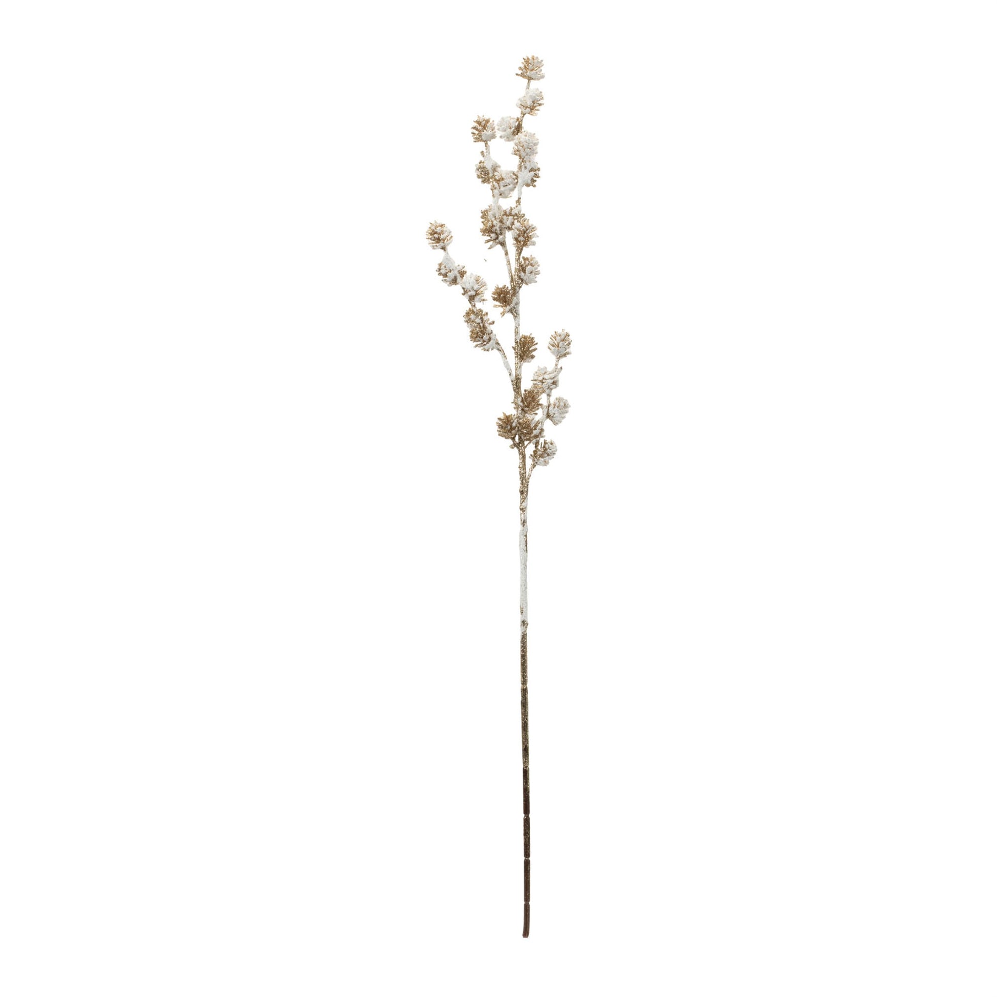 Snowy Glittered Pinecone Spray (Set of 6)