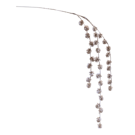 Snowy Hanging Pinecone Spray (Set of 6)
