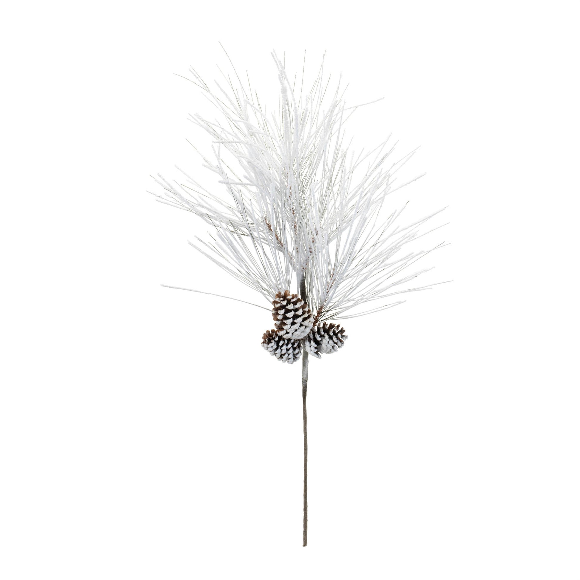 Flocked Long Neddle Pine Spray (Set of 2)