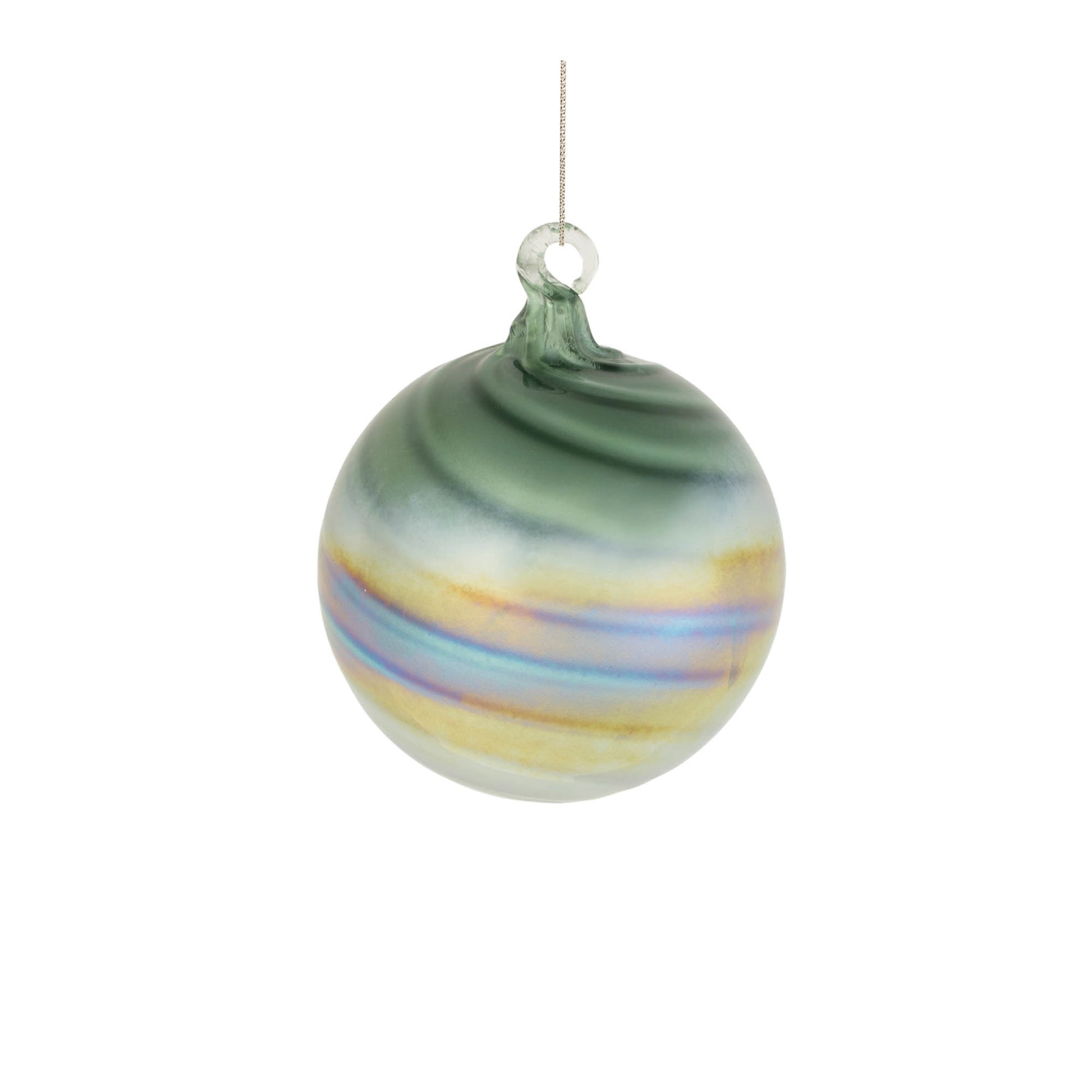 Green Iridescent Ornaments (Set of 12)