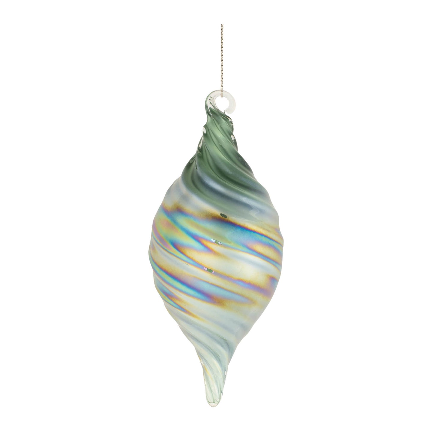 Green Iridescent Ornaments (Set of 12)