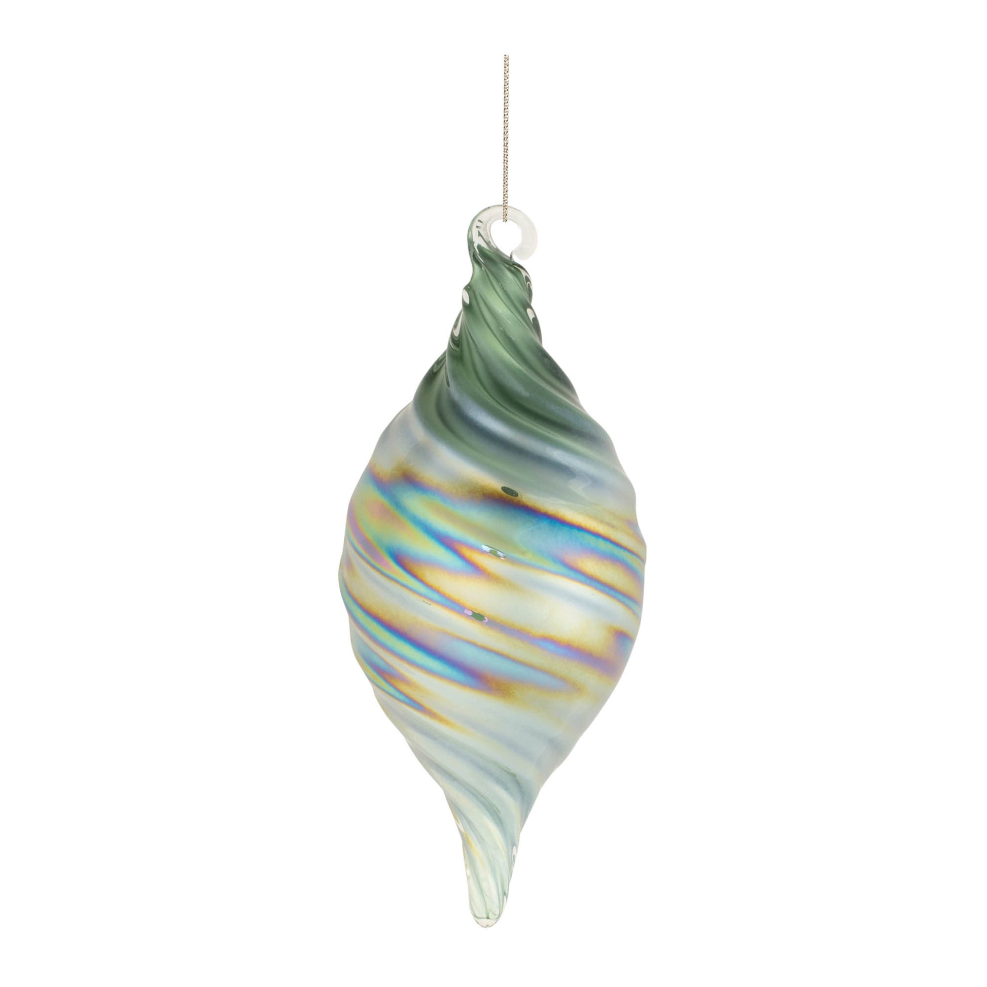 Green Iridescent Ornaments (Set of 12)