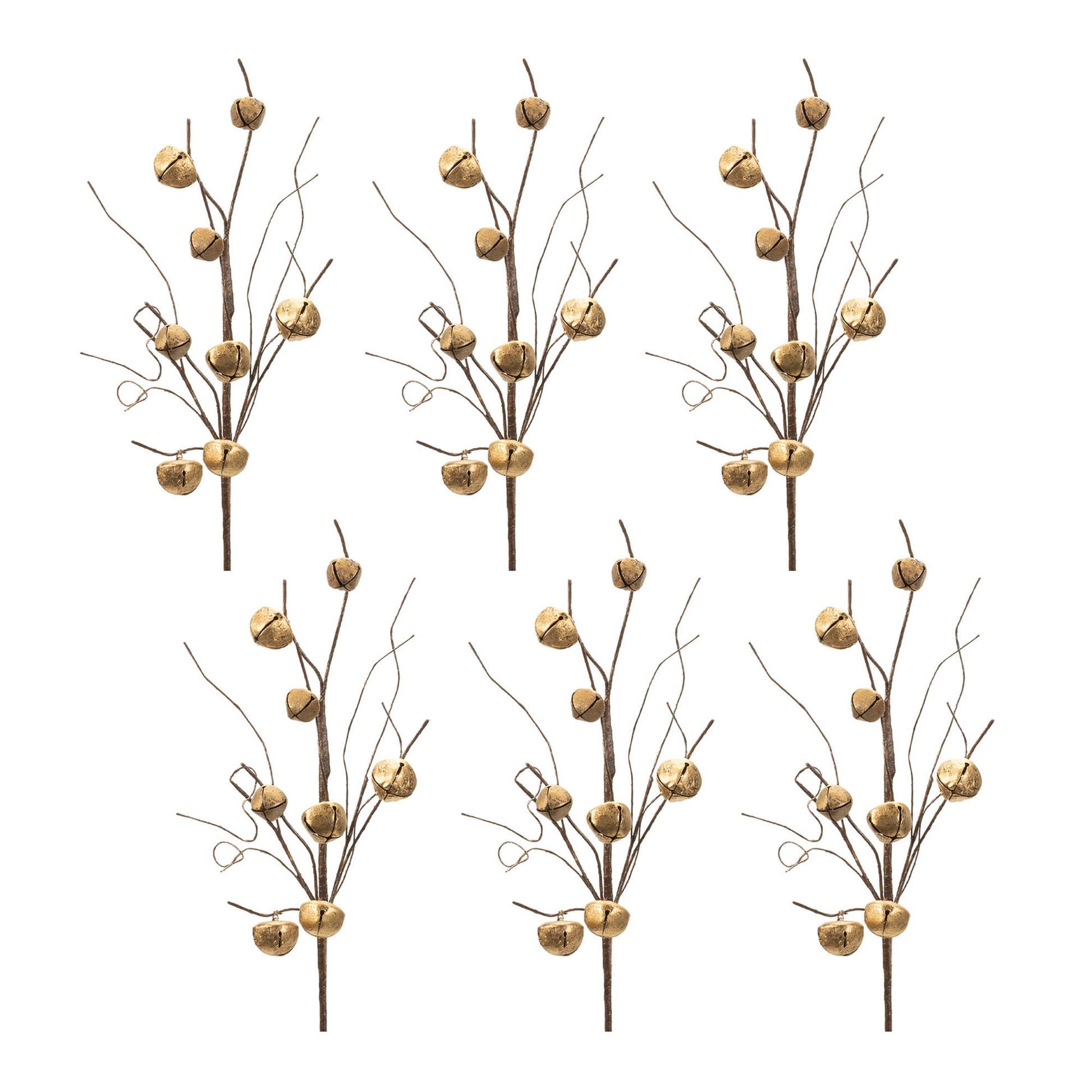 Sleigh Bell Twig Spray (Set of 6)