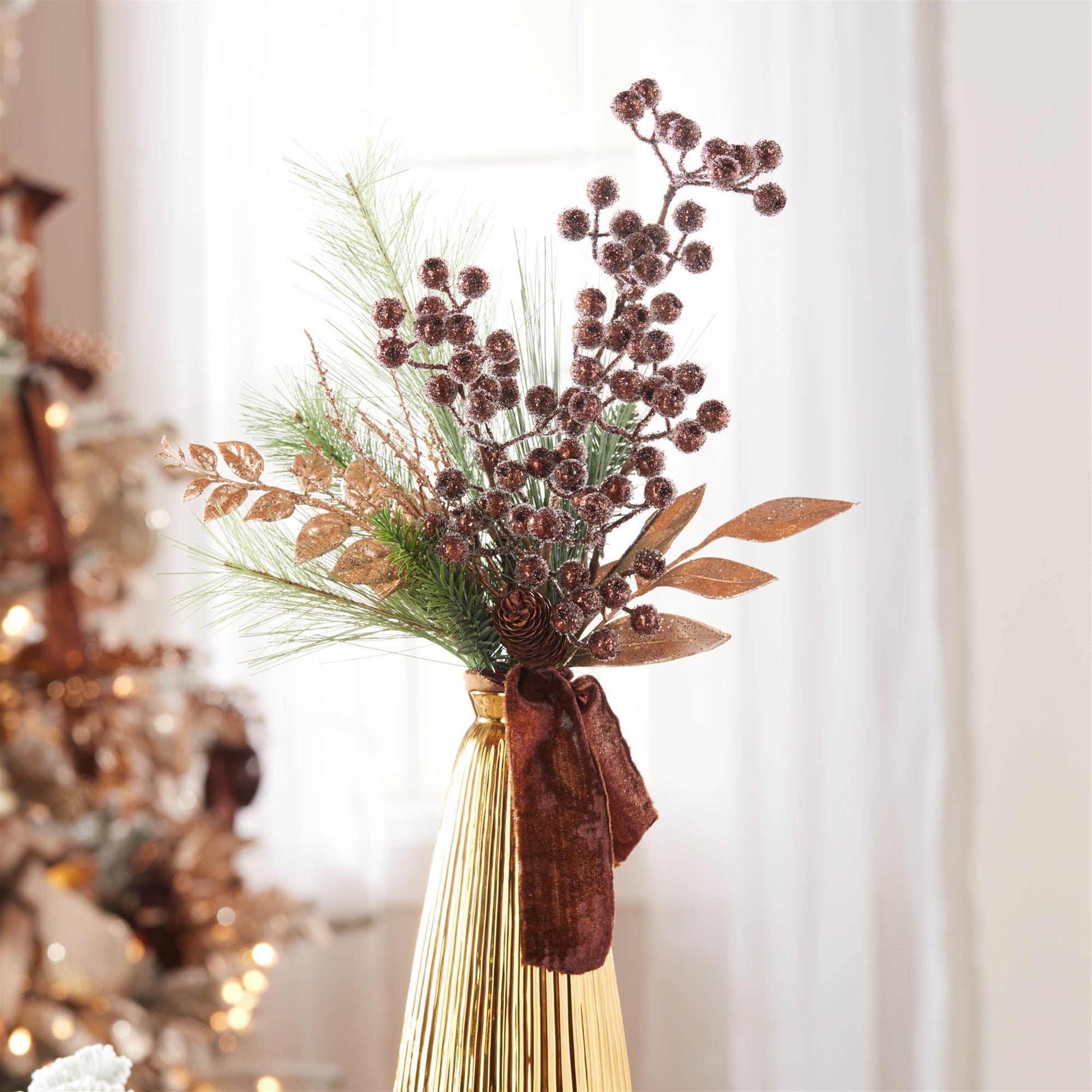 Beaded Berry Spray (Set of 6)