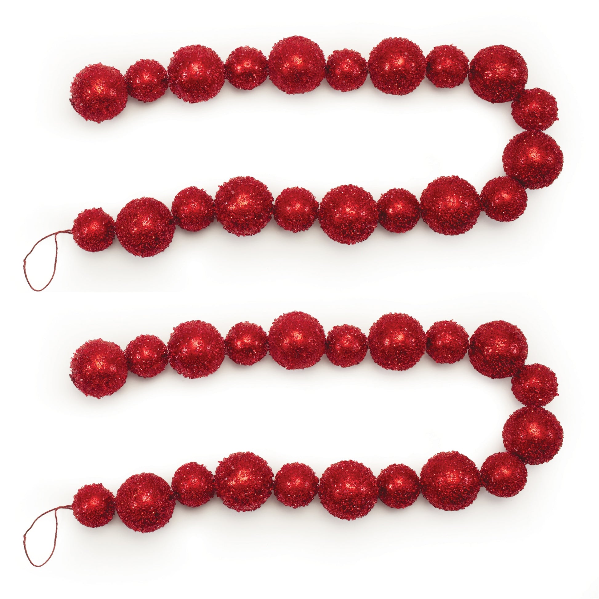 Beaded Ball Ornament String Garland (Set of 2)