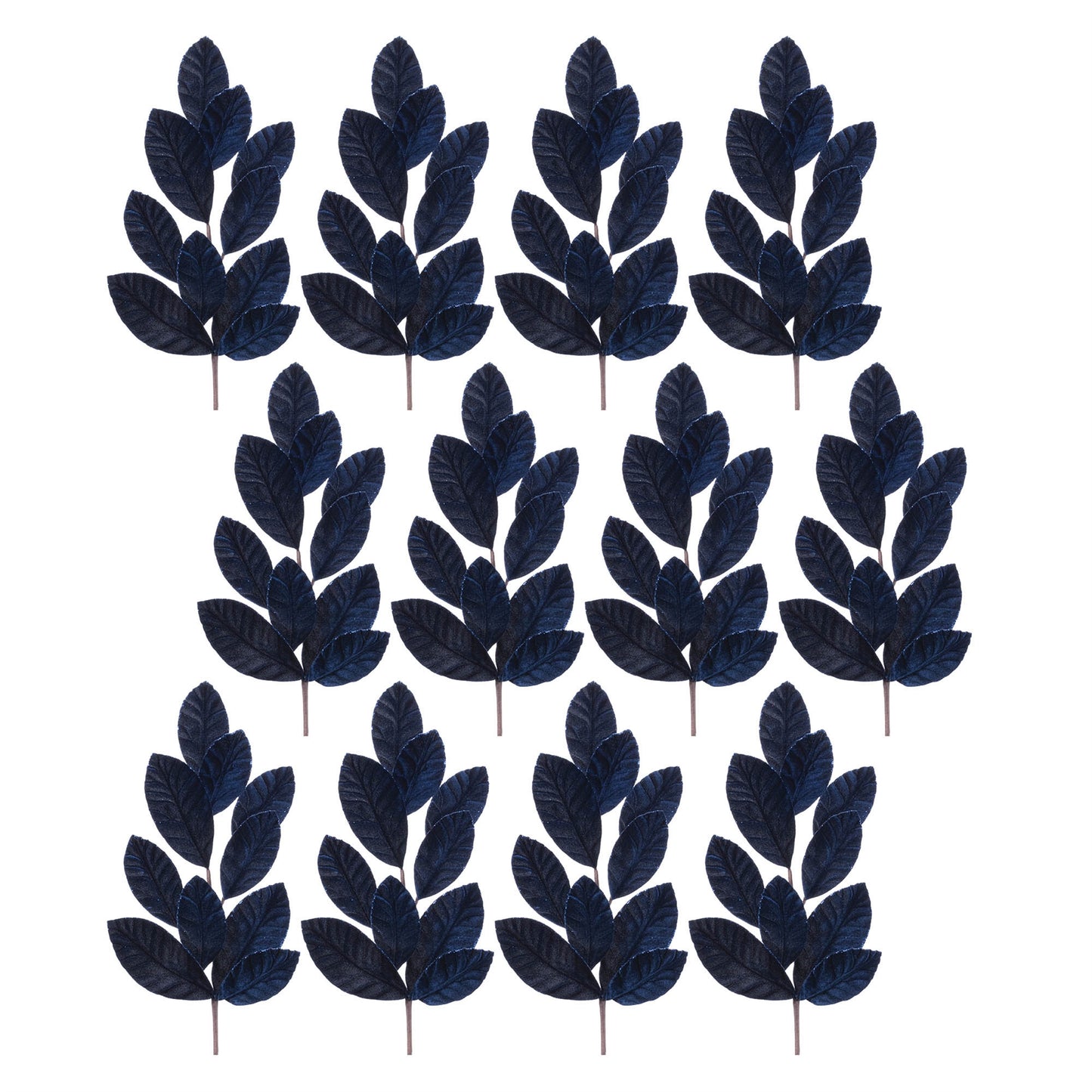 Glittered Magnolia Leaf Spray (Set of 12)