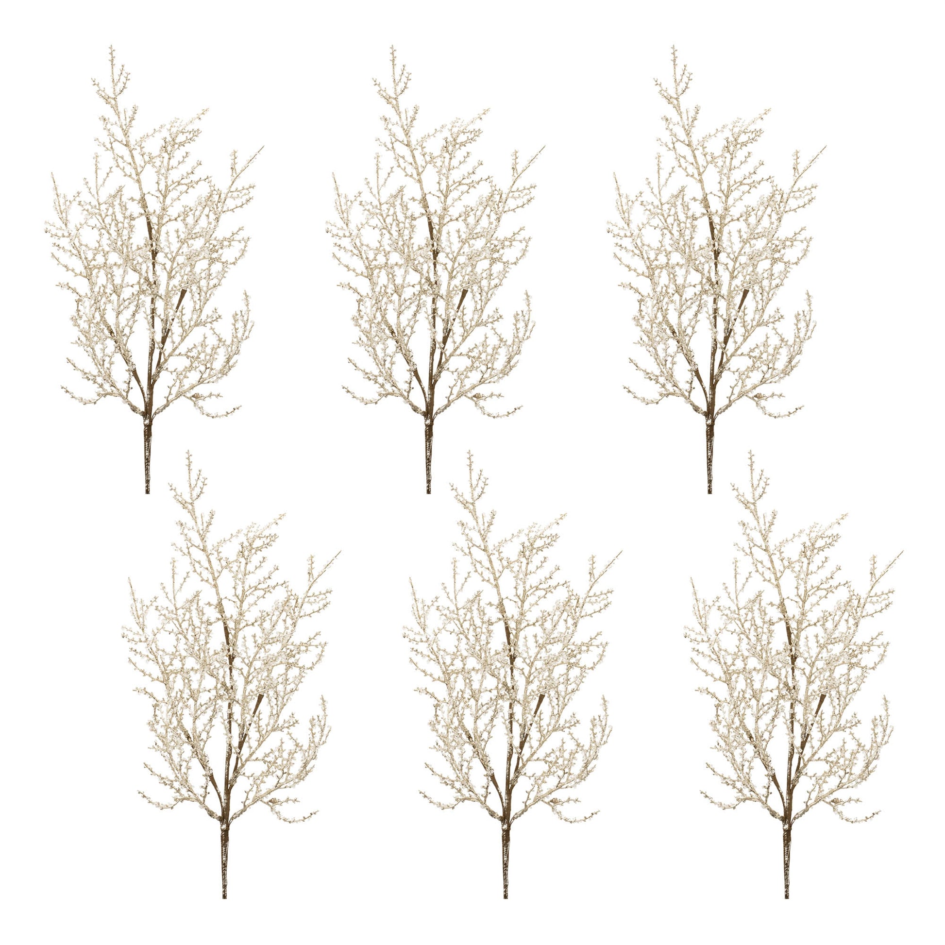 Glittered Pine Spray (Set of 6)