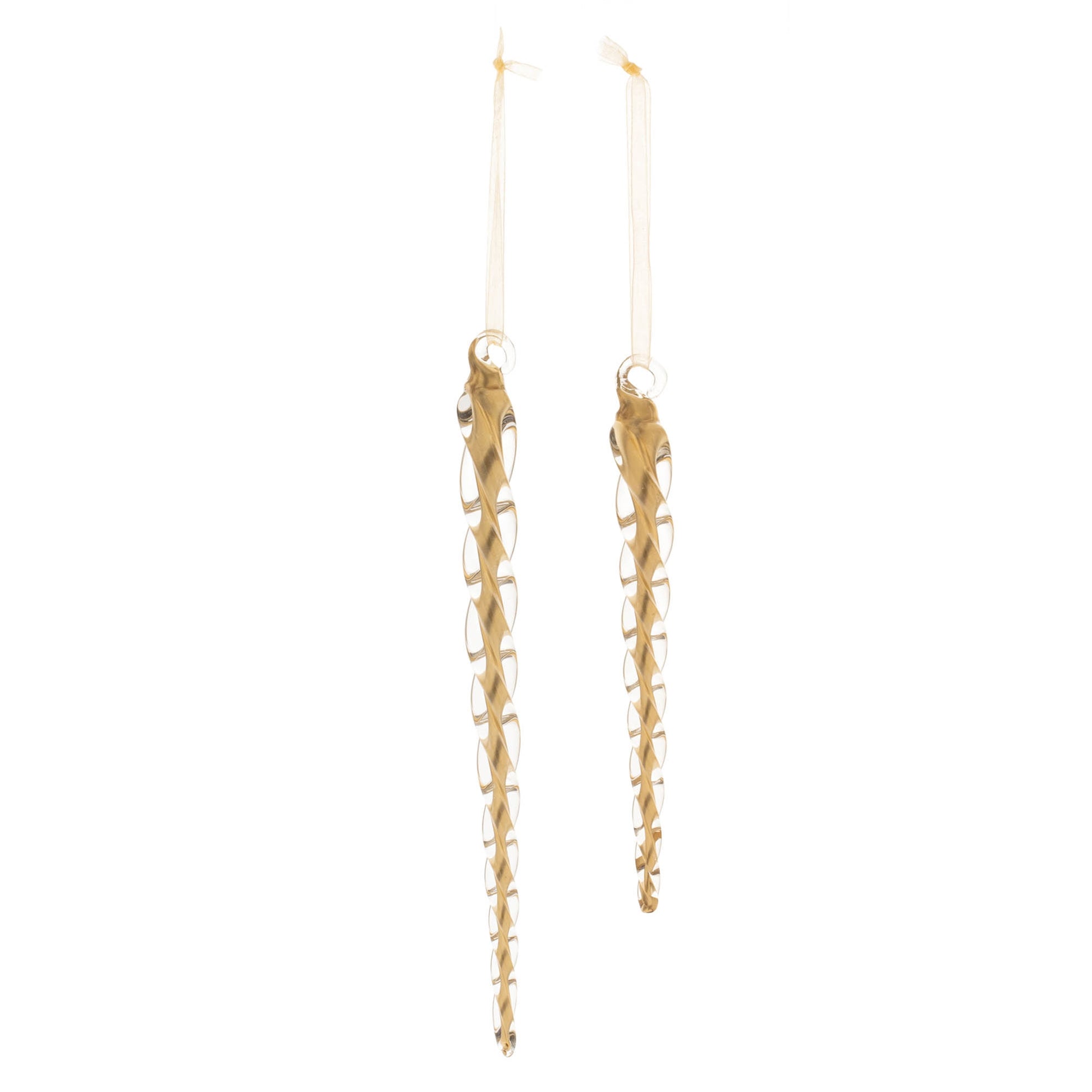 Swirled Glass Icicle Ornament (Set of 12)