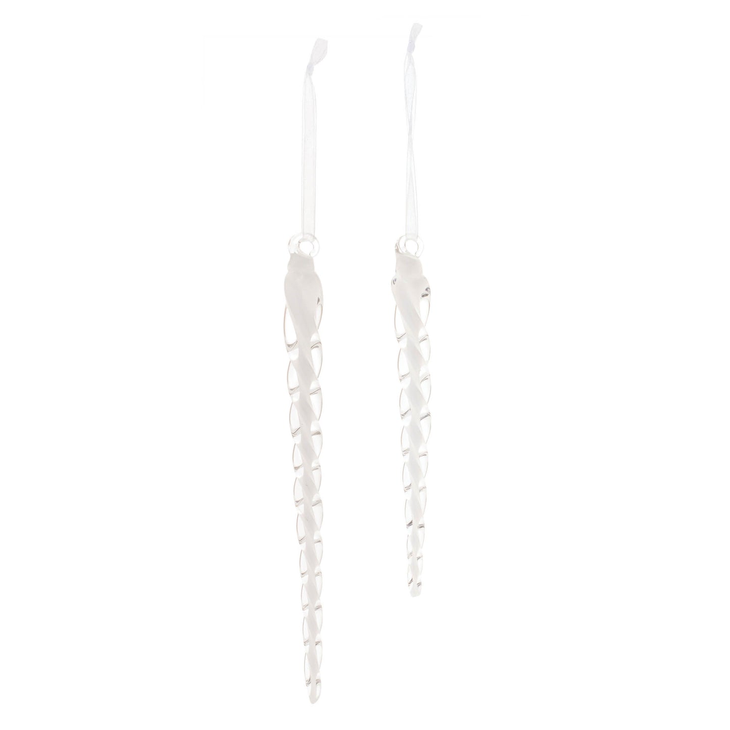 Swirled Glass Icicle Ornament (Set of 12)