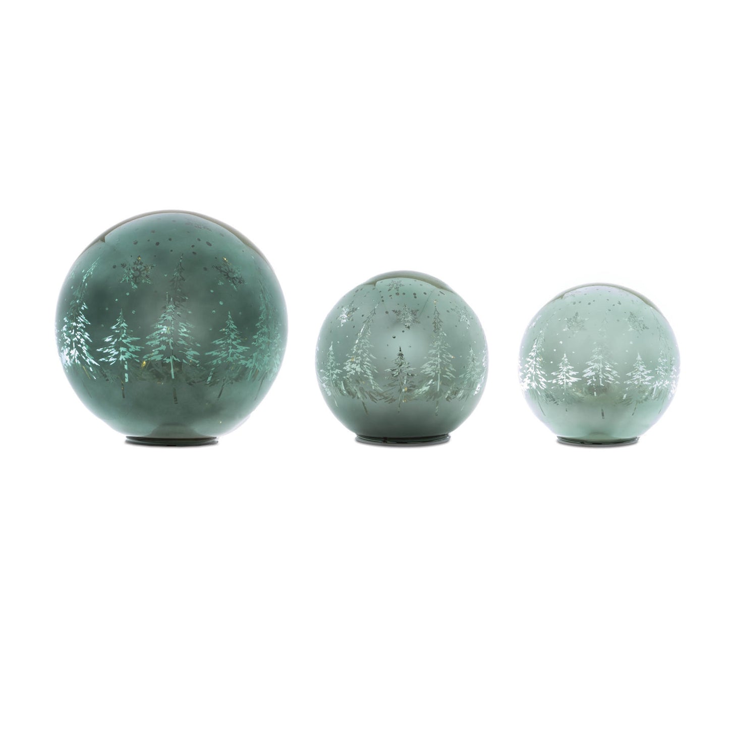 LED Pine Tree Globe (Set of 3)