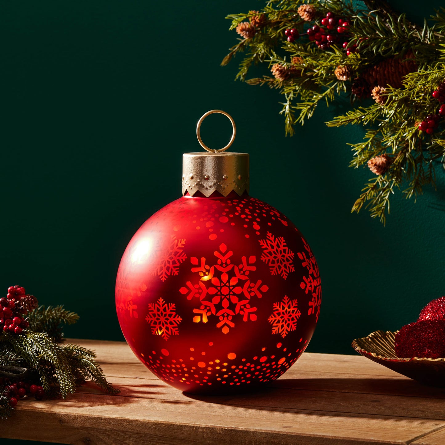 LED Snowflake Ornament Decor 11"H