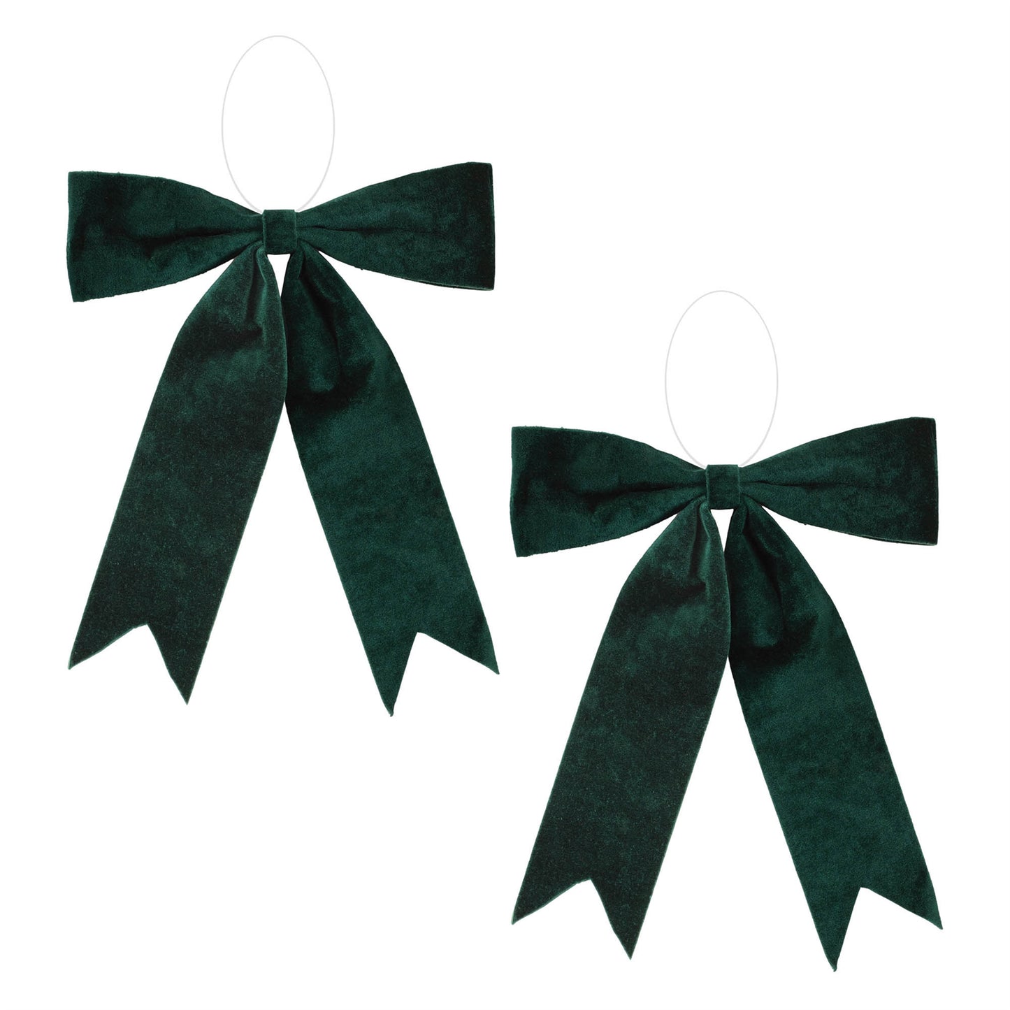 Emerald Green Holiday Bow (Set of 2)