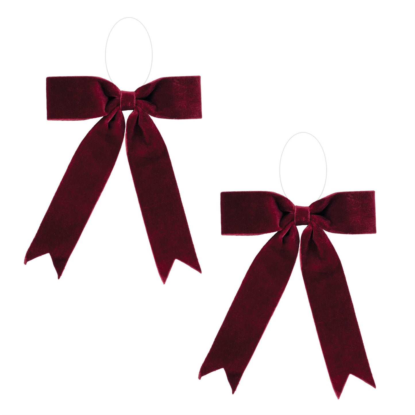Burgandy Red Holiday Bow (Set of 2)