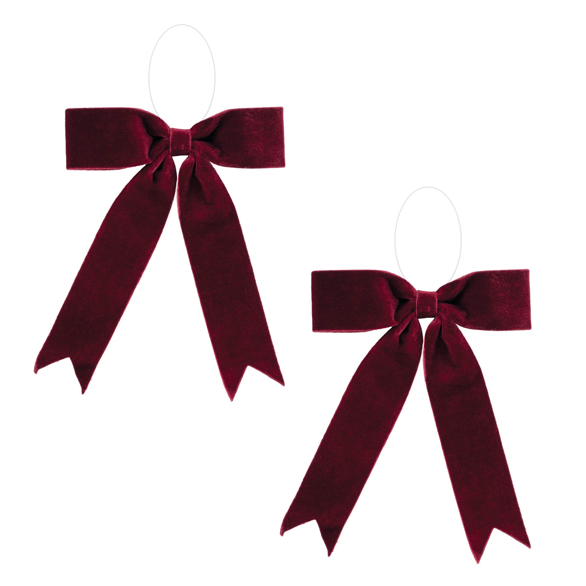 Burgandy Red Holiday Bow (Set of 2)