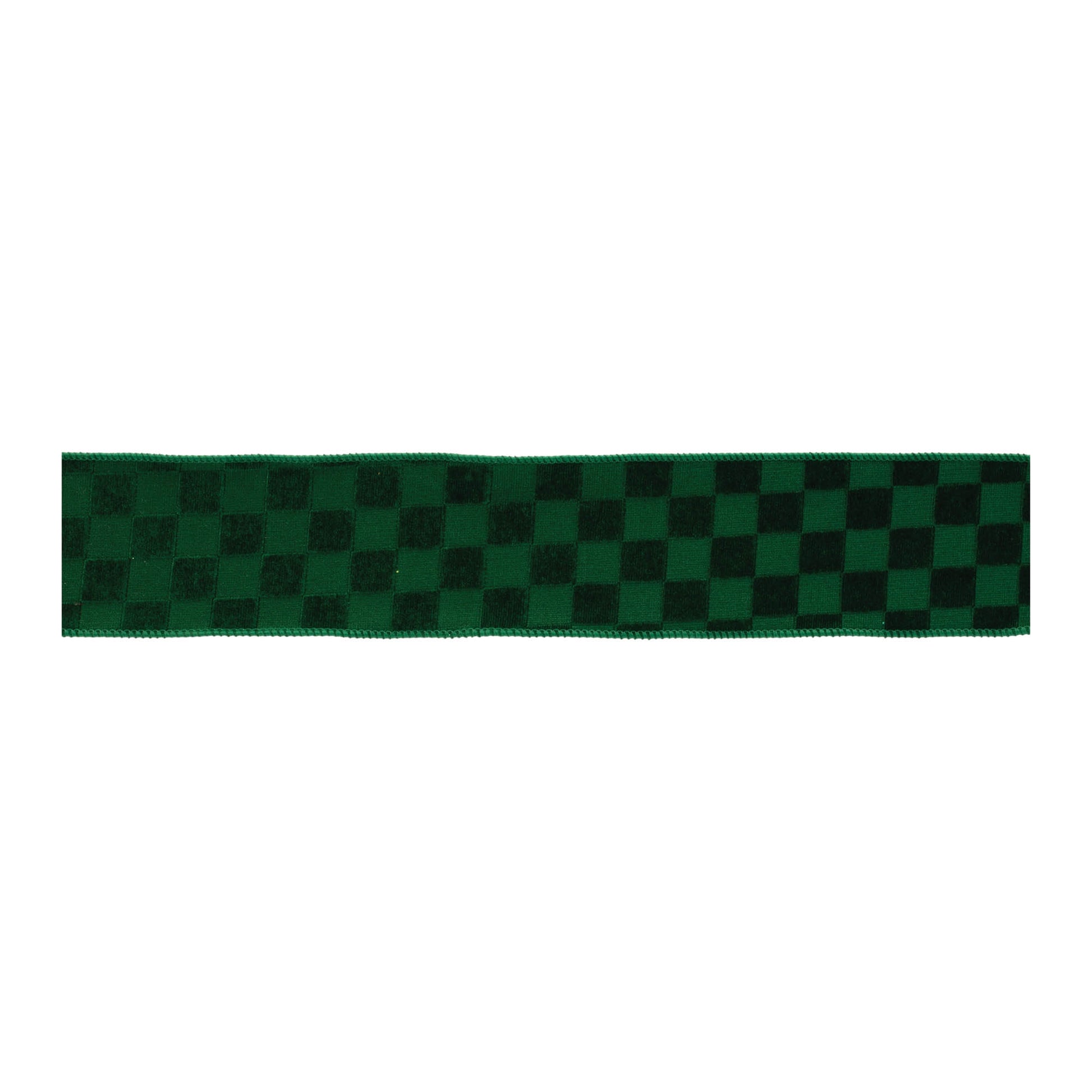 Checkered Texture Wired Ribbon (Set of 2)