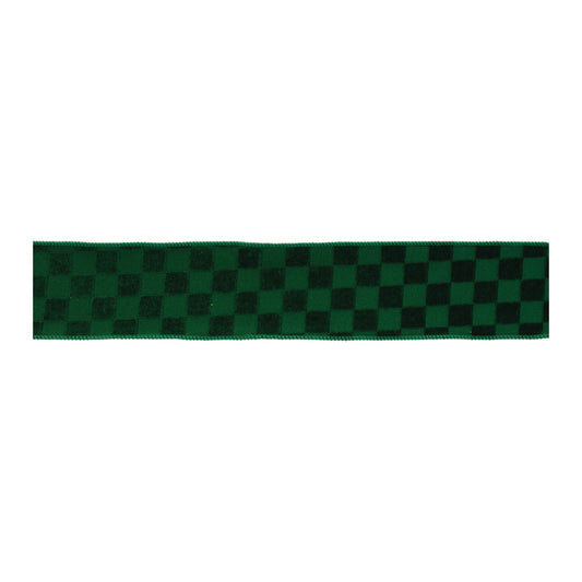 Checkered Texture Wired Ribbon (Set of 2)