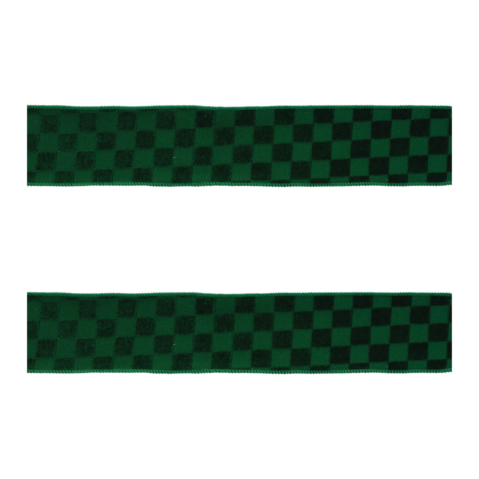 Checkered Texture Wired Ribbon (Set of 2)