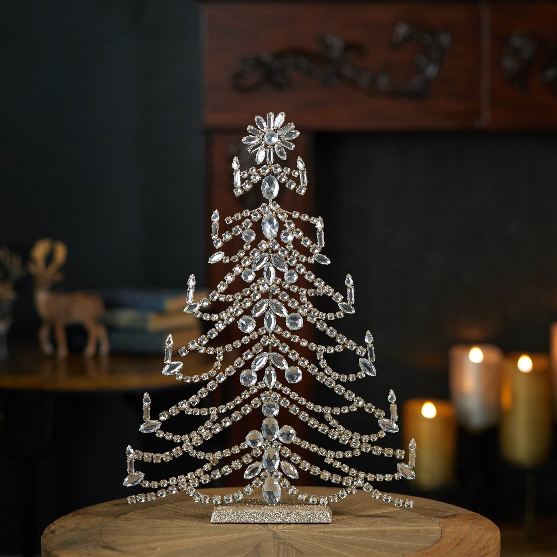 Jewel Christmas Tabletop Tree 17"H