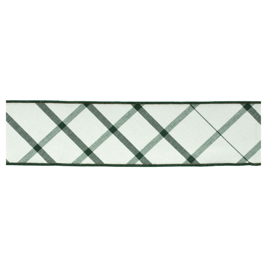 Plaid Wired Ribbon 4" x 5 Yds