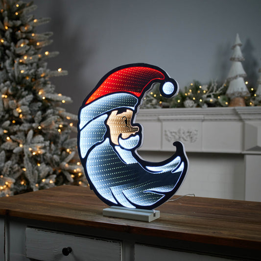 Santa Half Moon Ekkolight 17"H