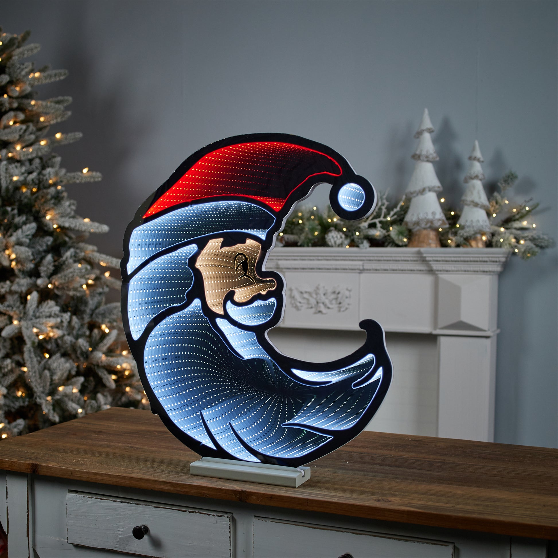 Santa Half Moon Ekkolight 23"H