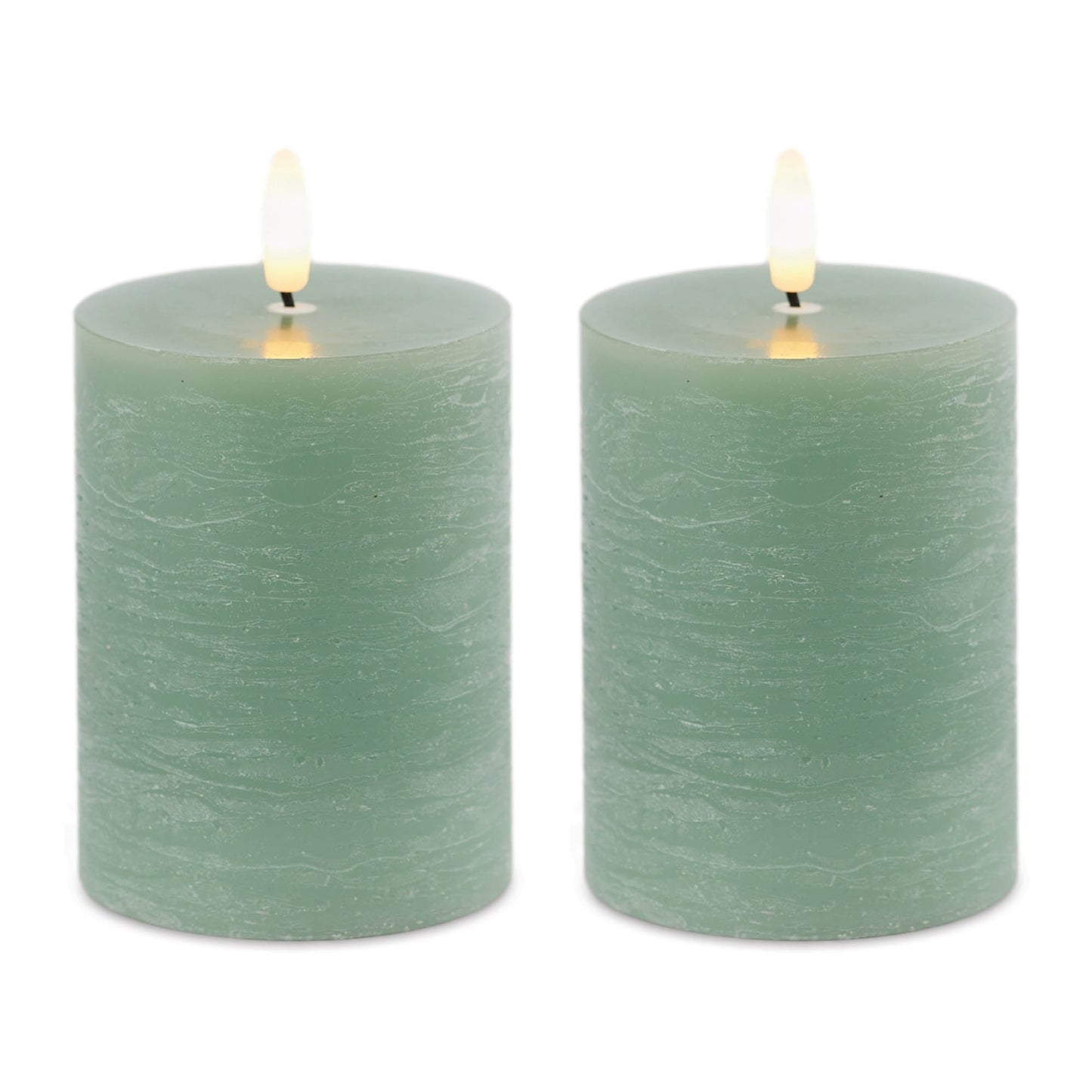 FIA Wick Green Pillar Candle (Set of 2)